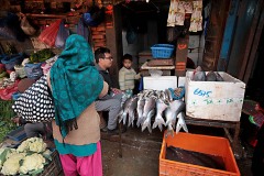 Nella piazza del mercato di Lagankhel, adiacente alla fermata degli autobus, si trovano numerose botteghe che offrono qualsiasi prodotto alimentare e non, Patan, Nepal 2018