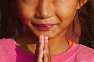 Ritratto di Hira Thapa, bambina nepalese di etnia Newari, villaggio di Kirtipur, Nepal 2018.